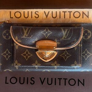 Louis Vuitton Black and Gold Monogram Wallet